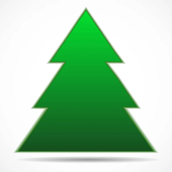 Árvore Natal Abstrata Isolada Sobre Fundo Branco Ilustração Vetorial —  Vetores de Stock