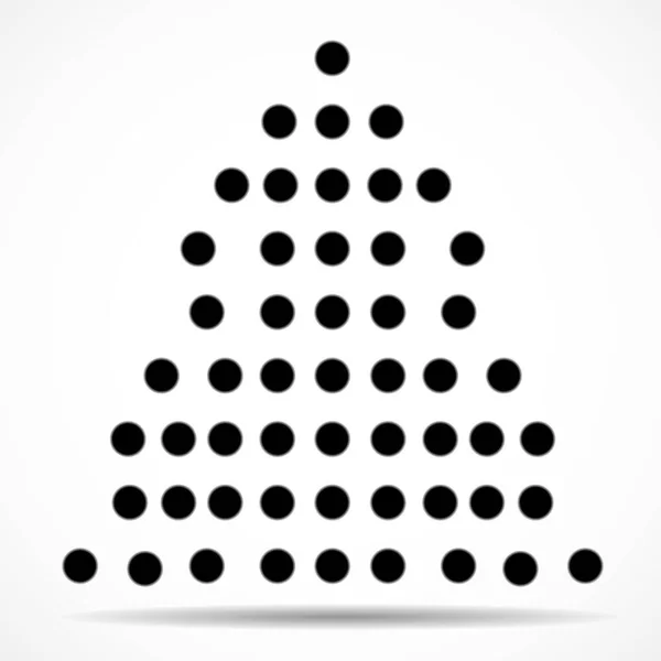 白い背景に孤立した円の要約クリスマスツリー ベクターイラスト — ストックベクタ