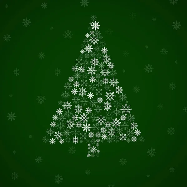 Αφηρημένο Χριστουγεννιάτικο Δέντρο Από Νιφάδες Χιονιού Εικονογράφηση Διανύσματος — Διανυσματικό Αρχείο