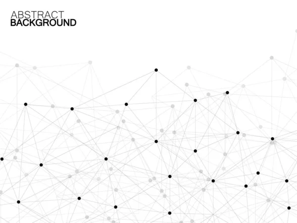 Fond Géométrique Abstrait Avec Points Lignes Connexion Concept Technologie Moderne — Image vectorielle