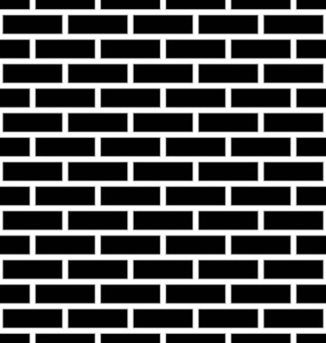 Black brick wall seamless background. Brick pattern. Vector illustration