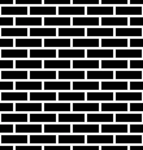 Black Brick Wall Seamless Background Brick Pattern Vector Illustration — Archivo Imágenes Vectoriales