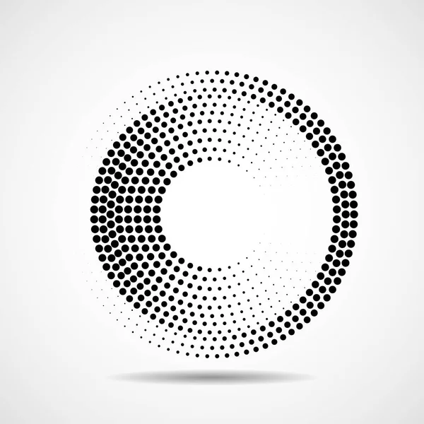 Абстрактні Пунктирні Кола Крапки Круглої Форми Векторний Елемент Дизайну — стоковий вектор