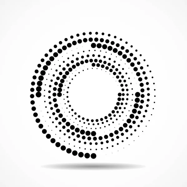 Abstrakta Prickiga Cirklar Punkter Cirkulär Form Vektorns Konstruktionsdel — Stock vektor