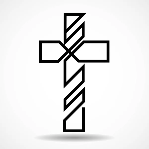 Creative Cross Christian Spirituality Symbol Religion Vector Illustration —  Vetores de Stock