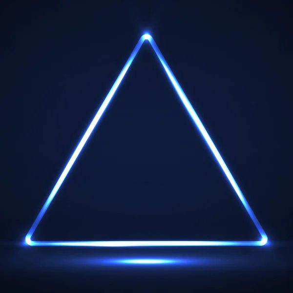 Triangle Néon Abstrait Aux Lignes Éclatantes Élément Conception Vectorielle — Image vectorielle