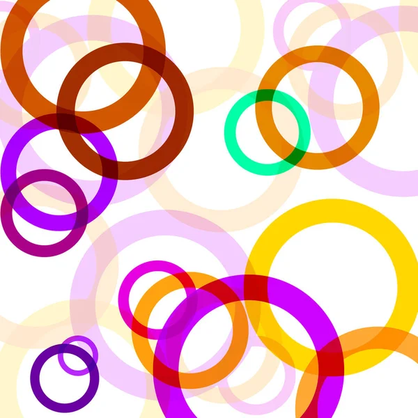 Cercles Colorés Avec Chevauchement Sur Fond Blanc — Image vectorielle