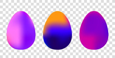 Paskalya yumurtaları beyaz arka planda izole edilmiş, rengarenk. Mutlu Paskalyalar