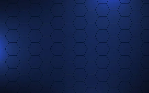 六角形の抽象的な青の背景 ベクターイラスト — ストックベクタ