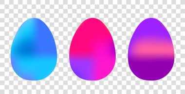 Paskalya yumurtaları beyaz arka planda izole edilmiş, rengarenk. Mutlu Paskalyalar