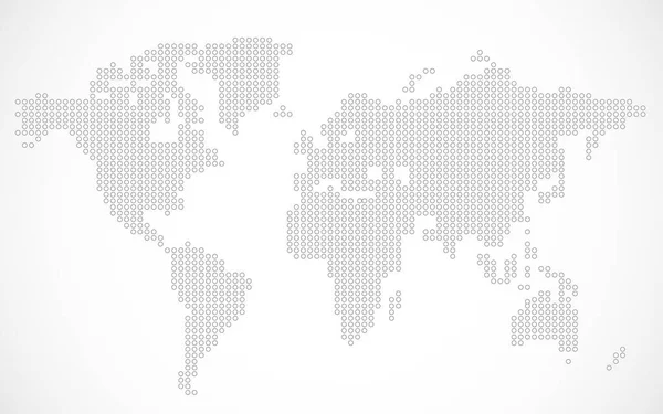 Abstract World Map Circles Shadow Vector — Stock Vector