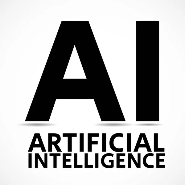 Illustrazione Intelligenza Artificiale Testo Vostro Disegno — Vettoriale Stock
