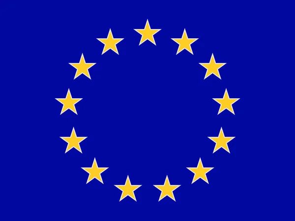 Σημαία Της Ευρωπαϊκής Ένωσης Vector Εικονογράφηση — Διανυσματικό Αρχείο
