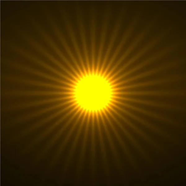 Parlayan Güneş Işınları Ile Arka Plan — Stok Vektör
