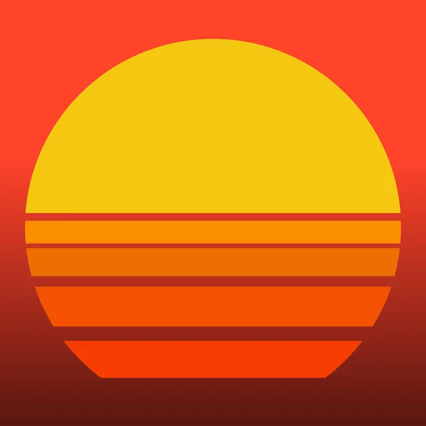 Logotipo Abstrato Pôr Sol Ilustração Vetorial —  Vetores de Stock
