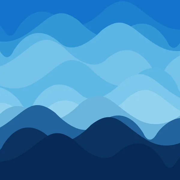 Wave Abstract Blue Background Overlap Vector Illustration Vector Graphics
