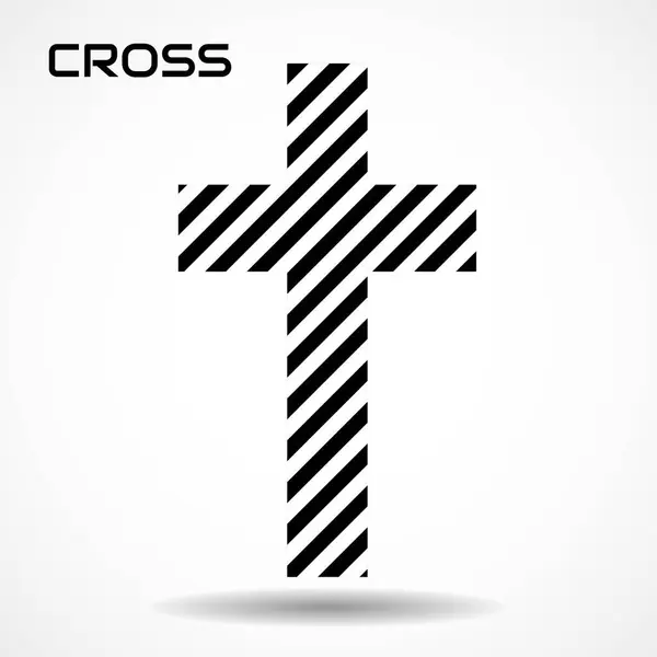 Kreatives Kreuz Christliches Symbol Vektorillustration — Stockvektor