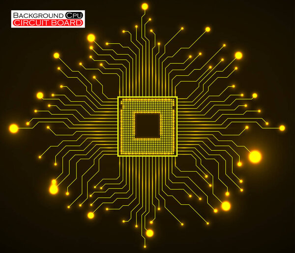Cpu. Микропроцессор. Микрочип Схема
