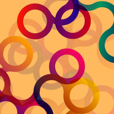 Renkli dairelerle soyut bir arkaplan. Vektör geometrik tasarımı