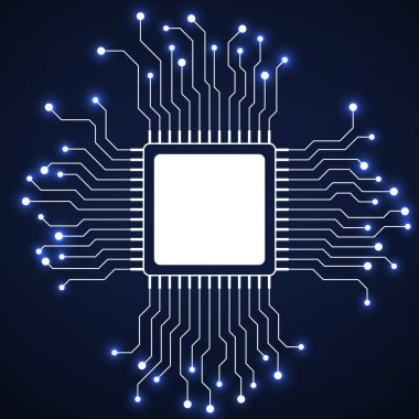 CPU. Mikroişlemci. Mikroçip. Devre kartı