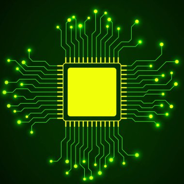 CPU. Mikroişlemci. Mikroçip. Devre kartı
