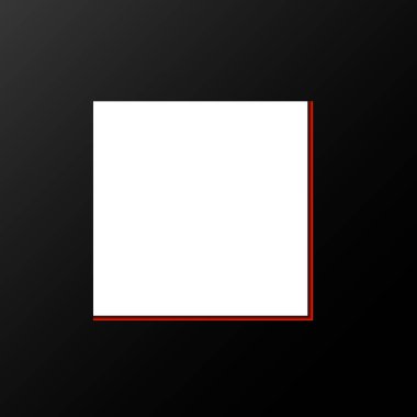 Soyut 3B kare beyaz arkaplan üzerinde izole