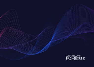 Renkli dinamik dalgalarla soyut bir arkaplan. Tasarımın için illüstrasyon