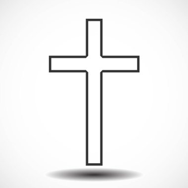 Geç. Hristiyan ve katolik sembolü. Vektör illüstrasyonu