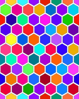 Soyut geometrik arka plan altıgenli dikişsiz duvar kağıdı. Vektör illüstrasyonu