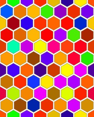 Soyut geometrik arka plan altıgenli dikişsiz duvar kağıdı. Vektör illüstrasyonu