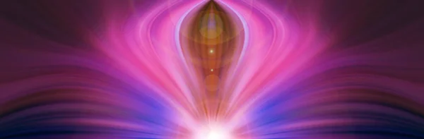 Pink and violet galaxy energy flower. Multi color abstract illustration. The power of light. Fractal meditation. Background image for text.