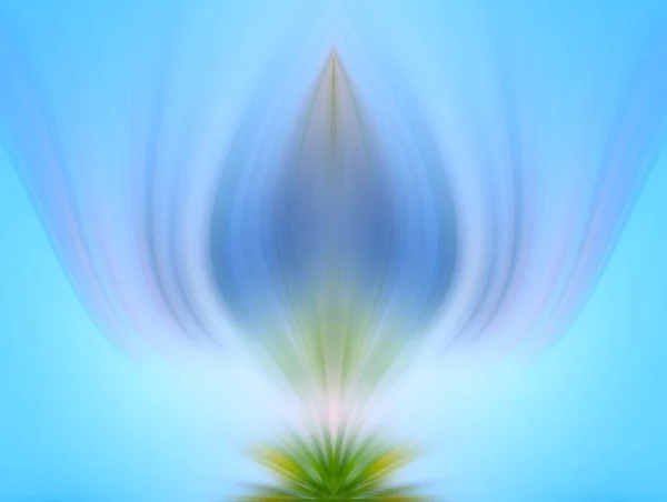 Absztrakt Lila Virág Kék Háttérrel Banner Tavaszi Energia — Stock Fotó