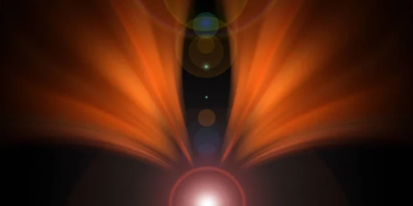 黒を基調とした明るい赤やオレンジのエネルギー花を抽象化 催眠についてのテキストを挿入するための背景バナー カバー — ストック写真