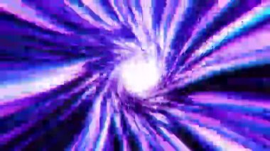 Hareket mavisi menekşe sonsuzluk hiperuzayı. Zaman dairesi fraktalından uçmak. Kozmos 'un hız sineği hakkındaki animasyon videosu. Hipnotik dönüş.