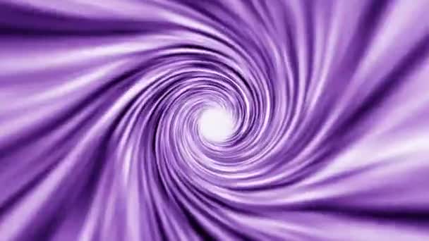紫罗兰色的无限超空间运动 穿过一个时间圈的分形 关于宇宙高速飞行的动画视频 催眠式旋转 — 图库视频影像