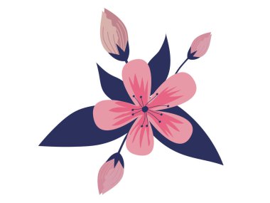 Çiçek dalı seti. Çiçek pembe gül, yeşil yapraklar. Çiçekli düğün konsepti. Çiçek posteri, davet. Tebrik kartı ya da davetiye tasarımı için vektör düzenlemeleri. Vektör illüstrasyonu