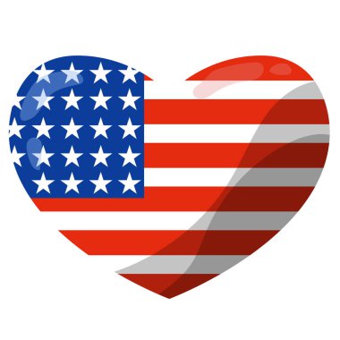 4 Temmuz, ABD Bağımsızlık Günü. Beyaz arkaplanda izole edilmiş vektör tatil çerçevesi. Amerikan bayrak renklerinde kağıt yıldızları. Tebrik kartı, el ilanı, afiş, poster için malzeme tasarımı. Vektör illüstrasyonu