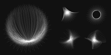 Soyut Dairesel Geometrik Şekil. Çizgiler Çember Tasarımı. Yuvarlak Dinamik Şekil. Spiral Vektör İllüstrasyonu. Yuvarlak Çember şeklinde çizgiler. Siyah ve Beyaz Asgari Biçim Geometrik Tasarım. Vektör illüstrasyonu