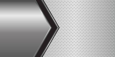 Silver gray metal background, 3D polished chrome metallic and shiny diamond plate texture, vector illustration. Vector illustration clipart