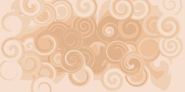 Çıplak bronz sıvı, yatay arka planda kıvrılarak modaya uygun bir örtü oluşturur. Web tasarımı için bej dokular. Vektör illüstrasyonu