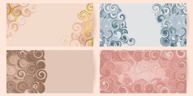 Çıplak bronzlaşmış sıvı girdap arka planda altın elementlerle moda bir örtü oluşturur. Web tasarımı için bej dokular. Vektör illüstrasyonu