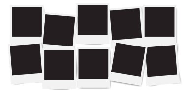 Düğün albümlerindeki geometrik çerçeveler için minimalist fotoğraf düzeni. Vektör illüstrasyonu
