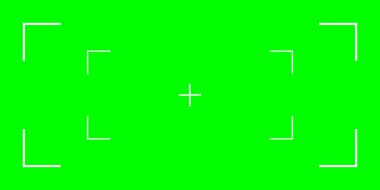 Krom anahtar video üretimi için yeşil ekran şablonu. VFX entegrasyonu için izleme işaretleri. Film yapımcıları ve video editörleri için ideal. Vektör çizimi. Vektör illüstrasyonu
