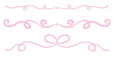 Dekoratif vintage süslemeler ve zarif kaligrafi bölücüleri sertifika davetiyeleri ve tebrik kartı tasarımı için elle çizilmiş süsler. Vektör illüstrasyonu