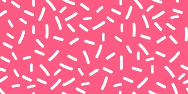 Renkli Şeker Vermicelli ve Tatlı İlham Veren Tasarımlar İçin Arkaplanlı Gökkuşağı Serpiştirme Dekorasyonu ile Donut Şekerli Şekerlemesiz Desen Desento Tema Resimleri. Vektör