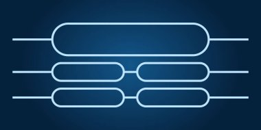 Bilgi yarışması arka planı ile bilgi yarışması oyun menüsü şablonu çoklu seçmeli test arayüzü çerçeve cevap düğmeleri bar ui retro yarışma tasarımı. Vektör illüstrasyonu