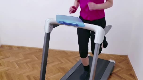 Slow Motion Footage Running Treadmill Videoklip — Stock videók