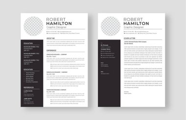 Minimalist kişisel özgeçmiş şablonu kapak mektubu, iş başvuruları