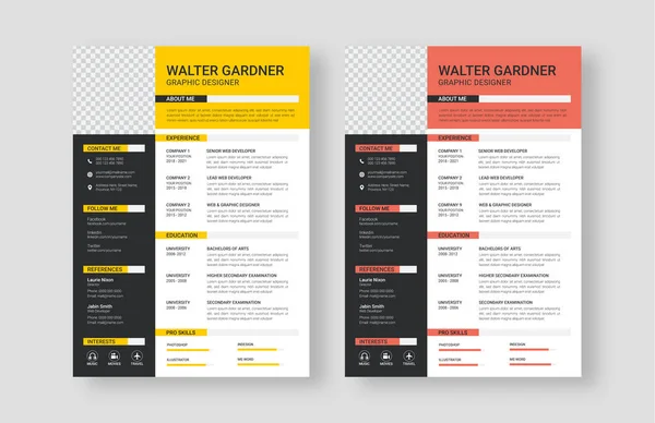 Minimalist kişisel özgeçmiş şablonu kapak mektubu, iş başvuruları