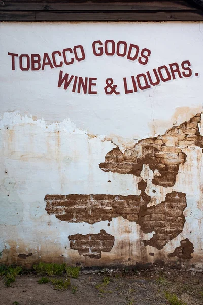 San Diego California May 2023 Old Sign Tobacco Liquors Painted — Stock Photo, Image